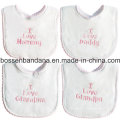 Logo de conception personnalisé Broidered Coton blanc Terry Promotionnels Baby Babs personnalisés